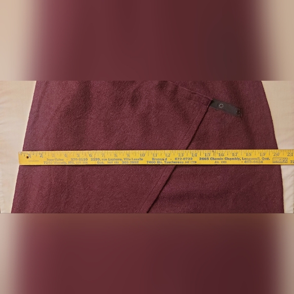 Goth Grunge Wool Blend Skirt Large Asymmetrical Wrap Moody 90s - Picture 10 of 11